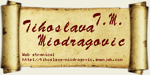 Tihoslava Miodragović vizit kartica